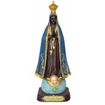 Santa Imagem Nossa Senhora Aparecida Resina 20,5cm Santa Imagem Nossa Senhora Aparecida Resina 20,5cm