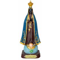 Santa Imagem Nossa Senhora Aparecida Resina 20,5cm Santa Imagem Nossa Senhora Aparecida Resina 20,5cm