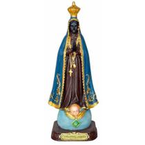 Santa Imagem Nossa Senhora Aparecida Resina 20,5cm Santa Imagem Nossa Senhora Aparecida Resina 20,5cm