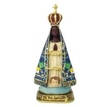 Santa Nossa Senhora Aparecida Manto Brasil Imagem Sacra 10cm