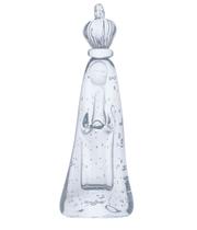 Santa Nossa Senhora de Fátima em Cristal Murano TRANSPARENTE M