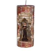Santa Rita. Rossoni Velas. Gruta em vela tam 07x16cm vermelha. Imagem em resina 9cm Santa Rita. Rossoni Velas. Gruta em vela tam 07x16cm vermelha. Imagem em resina 9cm