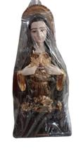 santa sagrado coracao de maria gesso 37 cm