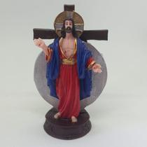 Santas Chegas 15cm - Imagem em Resina Nacional