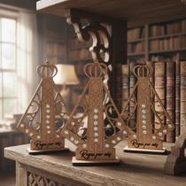 Santinha Nossa senhora aparecida Kit Lembrancinha Totem Batizado Casamento crisma com Strass