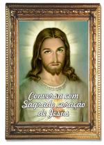 Santinho Conversa Com Sagrado Coração De Jesus 100 unidades - Dmk grafica