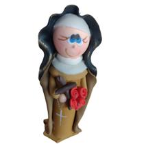 santinho de decoração em biscuit santa terezinha santo antonio são francisco nossa senhora aparecida - tok final artesanatos
