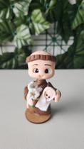 Santinho Santo Antônio em Biscuit 10cm