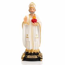 Santo Agostinho 13cm Resina Imagem Católica Decoração