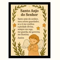 "Santo Anjo do Senhor"Oração Infantil menina Quadro Decora "Santo Anjo do Senhor"Oração Infantil menina Quadro Decora