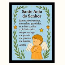 "Santo Anjo do Senhor." Oração infantil Quadro Decorativo "Santo Anjo do Senhor." Oração infantil Quadro Decorativo