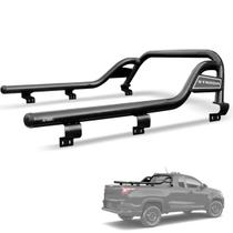 Santo Antônio Automotivo Fiat Strada 2021 a 2025 Cabine Simples Bruto Com Corrimão Estendido Preto Fosco