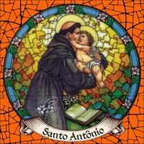 Santo Antônio Estilo Vitral 60x60cm - 100% Azulejo Santo Antônio Estilo Vitral 60x60cm - 100% Azulejo