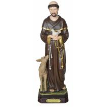 Santo Dos Animais Imagem São Francisco De Assis Resina 31Cm - Gici Decor