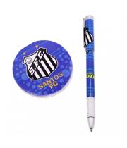 Santos kit caneta roller pen com bloco de anotações auto adesivo c1610-4-b - Mileno Comercial
