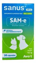 Sanus 100 Mg 30 Cápsulas Cães E Gatos Avert Sanus 100 Mg 30 Cápsulas Cães E Gatos Avert