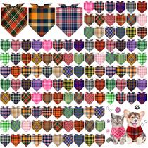 Sanwuta Bulk 120 peças de bandanas ajustáveis para cães 42x59 cm