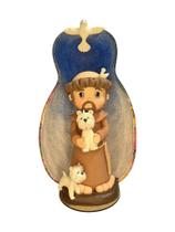 São Francisco de Assis com Cachorros em Cabaça Oratório 28cm São Francisco de Assis com Cachorros em Cabaça Oratório 28cm