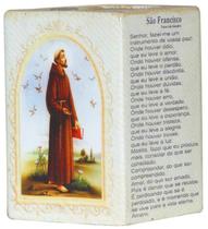 São Francisco De Assis Porta Velas De Cerâmica - Creative Dist