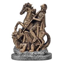 São Jorge No Cavalo Guerreiro Estatueta Decoração De Resina