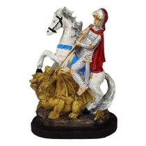 Sao Jorge No Cavalo Santo Guerreiro Enfeite Estatueta Resina