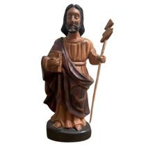 São Judas Tadeu Esculpido Em Madeira 20cm Alagoas São Judas Tadeu Esculpido Em Madeira 20cm Alagoas