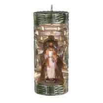 São Pedro. Rossoni Velas. Gruta em vela tam 07x16cm verde. Imagem em resina 9cm São Pedro. Rossoni Velas. Gruta em vela tam 07x16cm verde. Imagem em resina 9cm