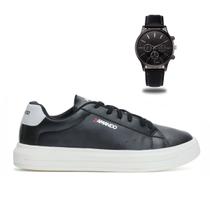 Sapa tênis Tenis Masculino Estiloso Casual Confortável + Relógio de Pulso