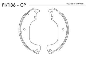 Sapata de freio fiat doblo todos 228x42mm - dekko dksa90144