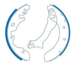 Sapata de Freio Traseira Courier Ecosport 1997 até 2008 Jurid HQJ-513A sistema TRW Com Haste