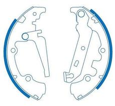 Sapata de Freio Traseira Courier Ecosport Fiesta 1997 em diante Jurid HQJ-501A sistema TRW / Teves Com Haste