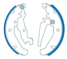 Sapata de Freio Traseira Idea Mille Palio Siena Uno 1996 em diante Jurid HQJ-502A sistema Teves Bendix TRW Com Haste