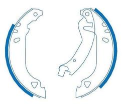Sapata de Freio Traseira Tipo 1993 até 1997 Jurid HQJ-514A sistema TRW Com Haste