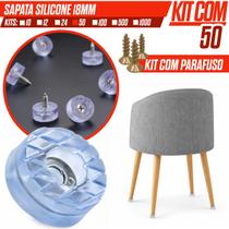 Sapata de Silicone 18mm Kit 10 a 50 Com Arruela Protetora Reforçada Móveis Com Parafusos Sapata de Silicone 18mm Kit 10 a 50 Com Arruela Protetora Reforçada Móveis Com Parafusos
