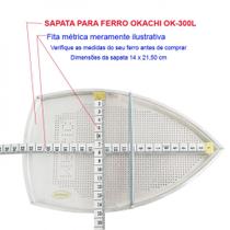 Sapata De Teflon Anti-Brilho Para Ferro De Passar Industrial Okachi OK-300L 801500