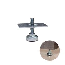 Sapata Pé Nivelador Regulável de 1/4 Pol Com Chapa de 1/4 Pol Mk Sapata Pé Nivelador Regulável de 1/4 Pol Com Chapa de 1/4 Pol Mk