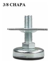 Sapata Regulavel P/móveis 3/8 C/chapa Fixação 10 Unidades