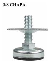 Sapata Regulavel P/móveis 3/8 C/chapa Fixação 10 Unidades