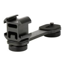 Sapata Tripla Profissional Compatível com Câmeras DSLR, Mirrorless e Filmadoras