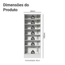 Sapateira 1 Porta com Espelho Madesa Isis