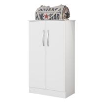 Sapateira 2 Portas 63cm Multiuso Quarto Armário Balcão Branco