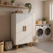 Sapateira 2 Portas Armário Multiuso Com Prateleiras Pés Palito Maju - Cores Cor: Branco Sapateira 2 Portas Armário Multiuso Com Prateleiras Pés Palito Maju - Cores Cor: Branco