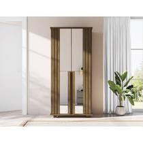 Sapateira 2 Portas Ripada com Espelho em MDP 6 Prateleiras New Requinte