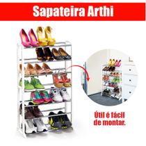 Sapateira 21 Pares Arthi Branco com Cromado