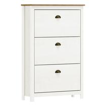 Sapateira 3 Gavetas Branco/Freijó Topázio - FN Sapateira 3 Gavetas Branco/Freijó Topázio - FN