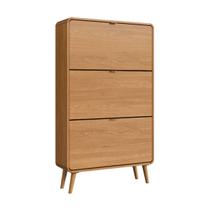 Sapateira 3 Portas Basculantes Curve Carvalho Xingu 130x76x24 cm Completa Móveis Sapateira 3 Portas Basculantes Curve Carvalho Xingu 130x76x24 cm Completa Móveis