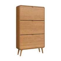 Sapateira 3 Portas Basculantes Curve Carvalho Xingu 130x76x24 cm Completa Móveis Sapateira 3 Portas Basculantes Curve Carvalho Xingu 130x76x24 cm Completa Móveis