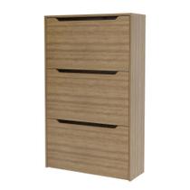 Sapateira 3 Portas Basculantes para Até 20 Pares SA3405 Amêndoa - Tecnomobili Sapateira 3 Portas Basculantes para Até 20 Pares SA3405 Amêndoa - Tecnomobili