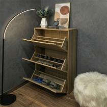 Sapateira 3 Portas Branca Sa3405 Amêndoa - Tecno Mobili