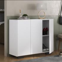 Sapateira 3 Portas Nina Multimóveis MP6019 Branca/Preta Sapateira 3 Portas Nina Multimóveis MP6019 Branca/Preta